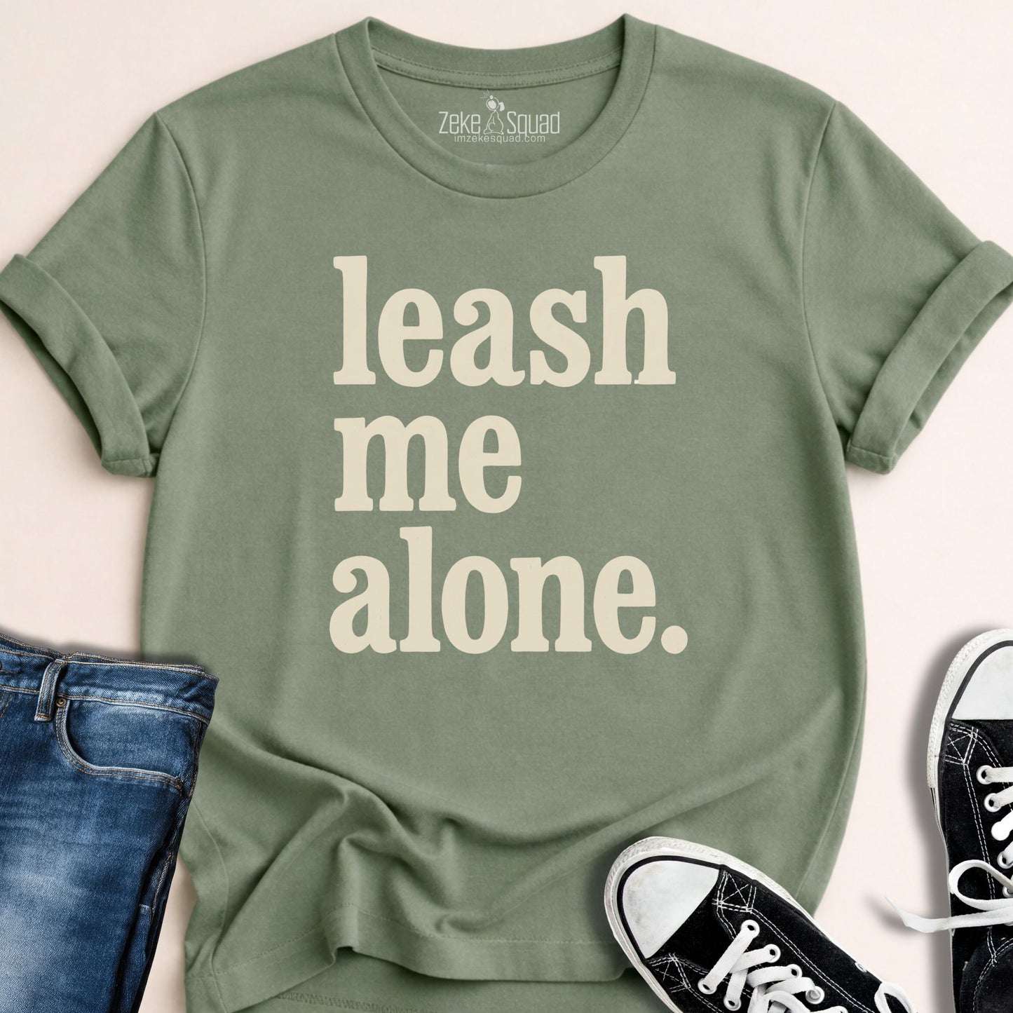Leash Me Alone Introvert T-shirt - Zeke Squad