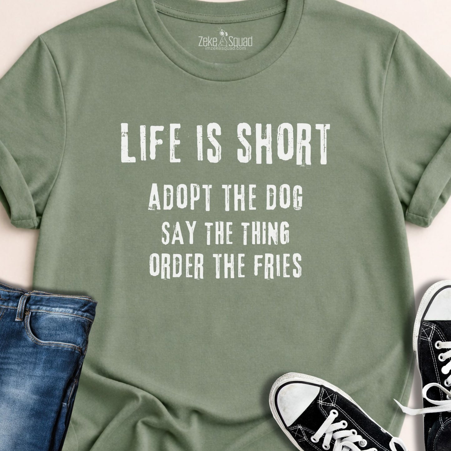 Adopt the Dog T-shirt - Zeke Squad