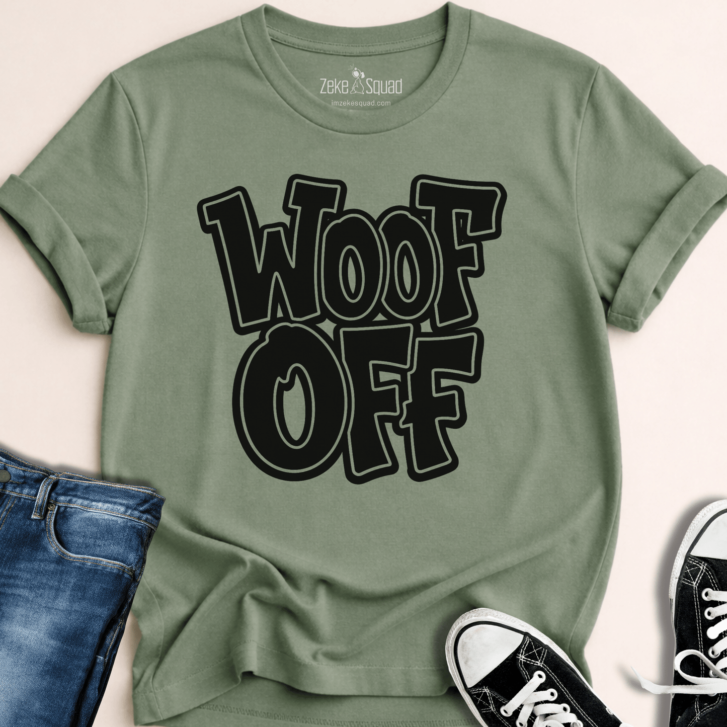 Woof Off Boldly T-shirt - Zeke Squad