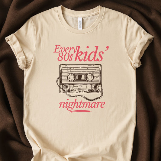 Every 80s Kid Nightmare T-Shirt | Retro Cassette Tape Tee – Zeke Squad - Zeke Squad