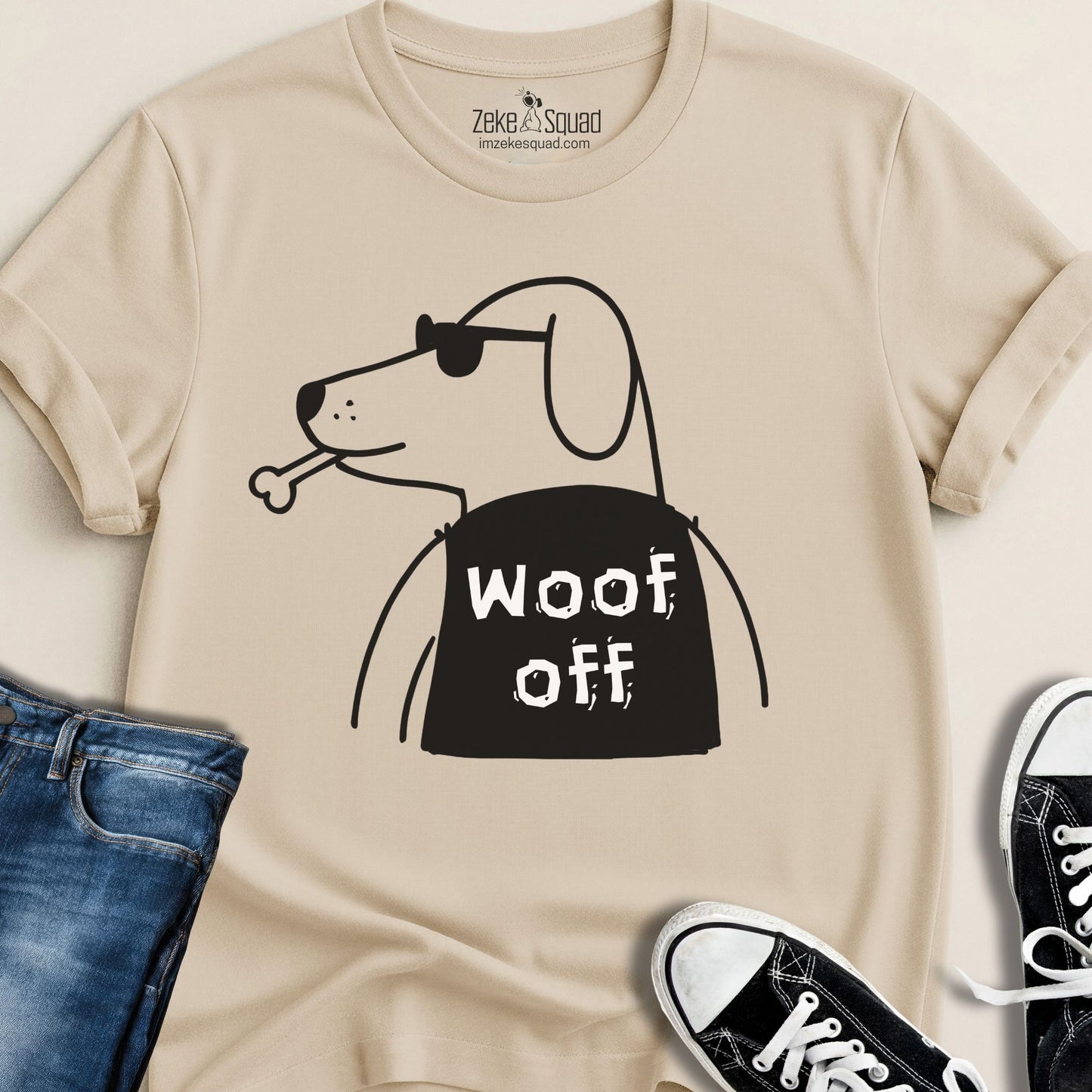 Woof Off Punk Dog T-shirt - Zeke Squad