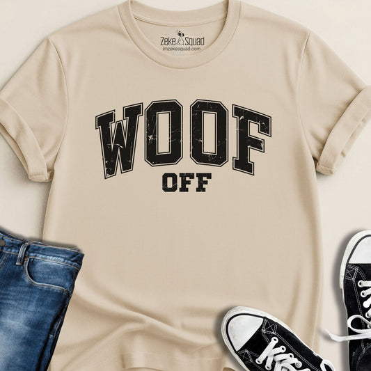 Woof Off Collegiate Style T-shirt - Zeke Squad