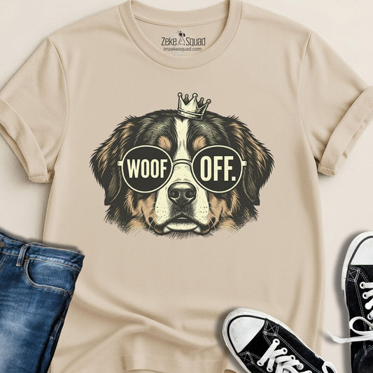 Woof Off Dog Crown T-shirt