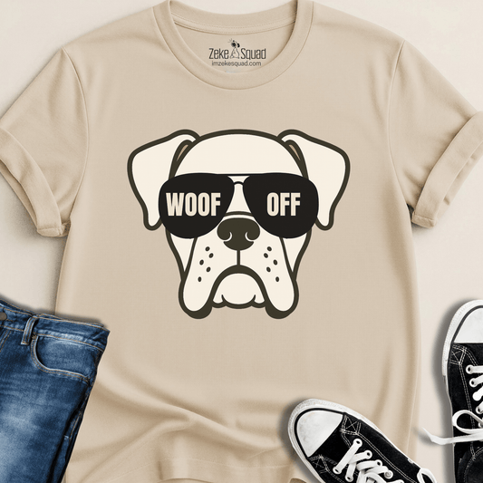 Woof Off. Shady Boxer T-shirt - Zeke Squad