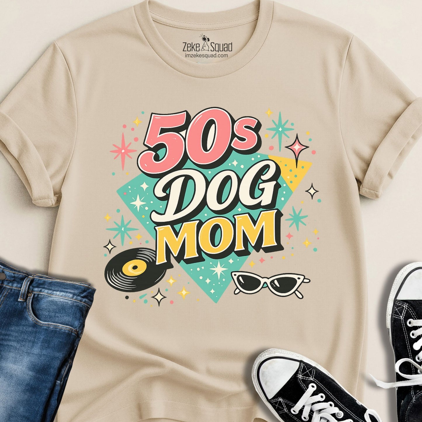 50s Dog Mom T-shirt - Zeke Squad