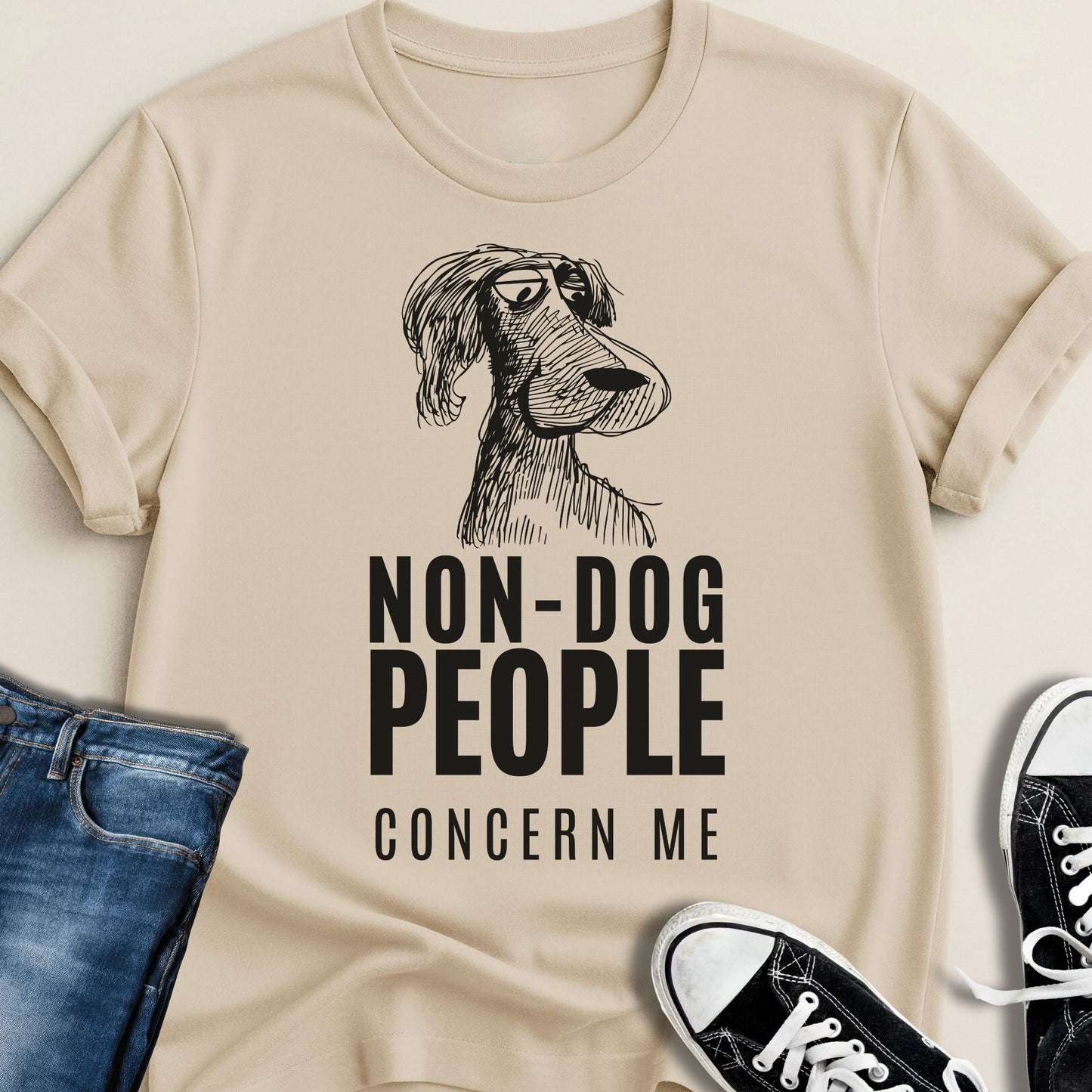 Non-Dog People Concern Me T-shirt