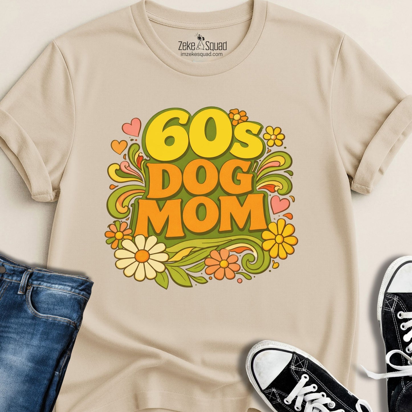 60s Dog Mom T-shirt - Zeke Squad