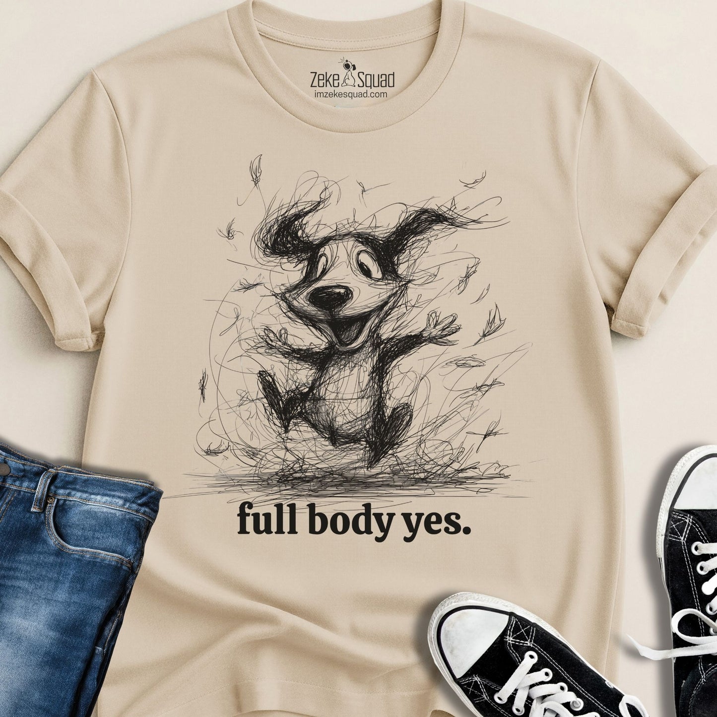 Full Body Yes T-shirt - Zeke Squad