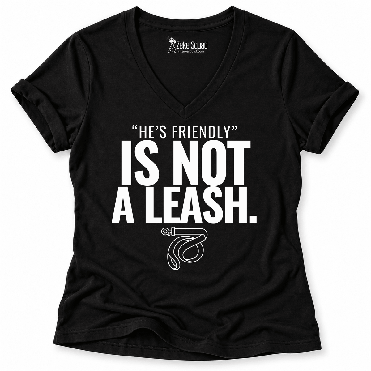 He's Friendly Women's V-neck - Zeke Squad