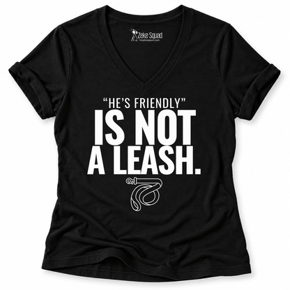He's Friendly Women's V-neck - Zeke Squad