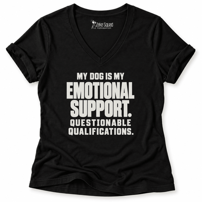 Emotional Support Women's V-neck - Zeke Squad