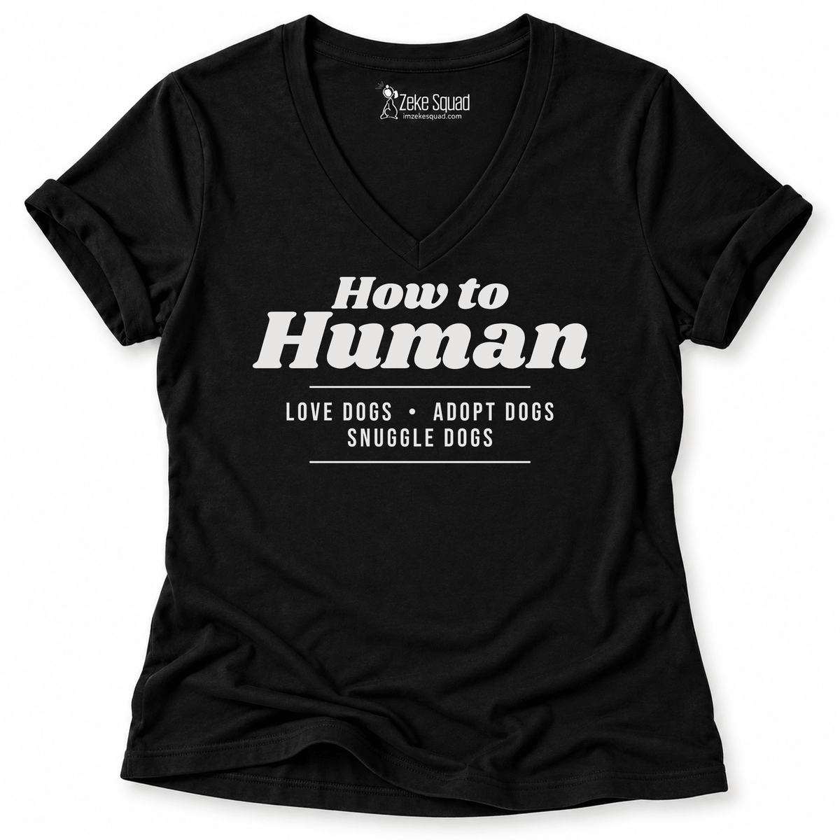 How To Human Women's V-neck - Zeke Squad