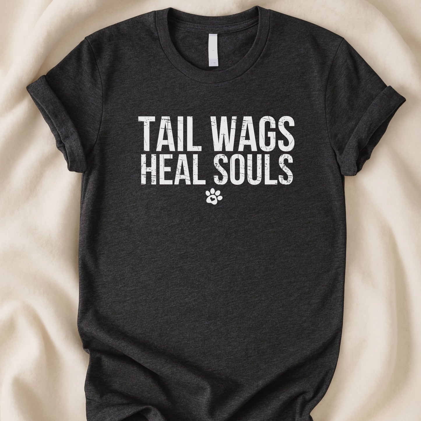 Tail Wags Heal Souls T-Shirt | Sweet Dog Lover Tee - Zeke Squad