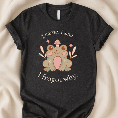 I Came I Saw I Frogot Why T-Shirt | Funny Frog Tee - Zeke Squad