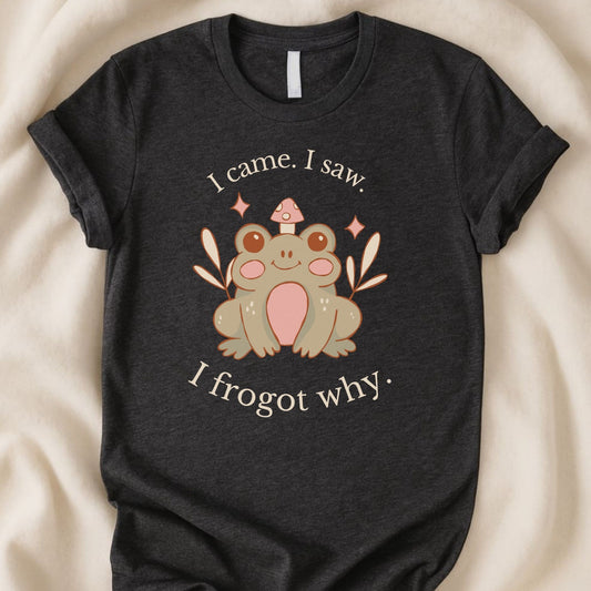 I Came I Saw I Frogot Why T-Shirt | Funny Frog Tee - Zeke Squad