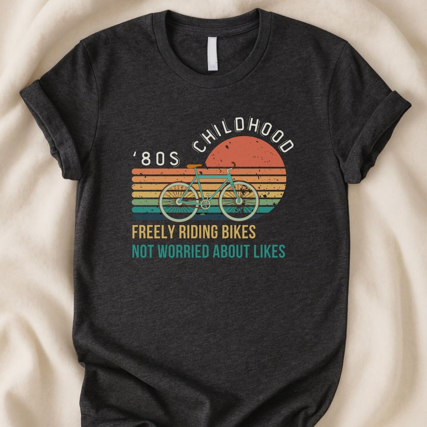 80s Childhood Freely Riding Bikes | Unisex Graphic T-shirt - Zeke Squad