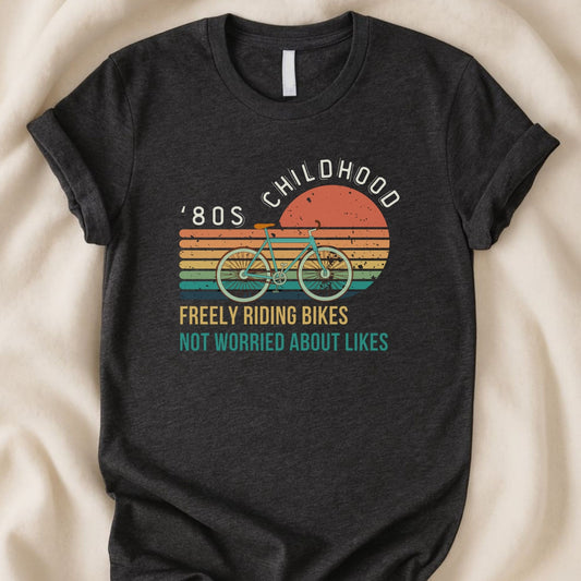 80s Childhood Freely Riding Bikes | Unisex Graphic T-shirt - Zeke Squad