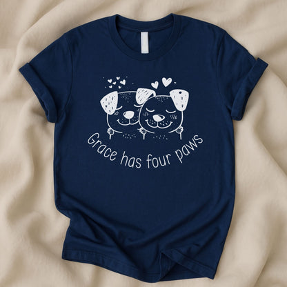 Grace Has Four Paws T-Shirt | Heartfelt Dog Lover Faith Tee – Zeke Squad - Zeke Squad