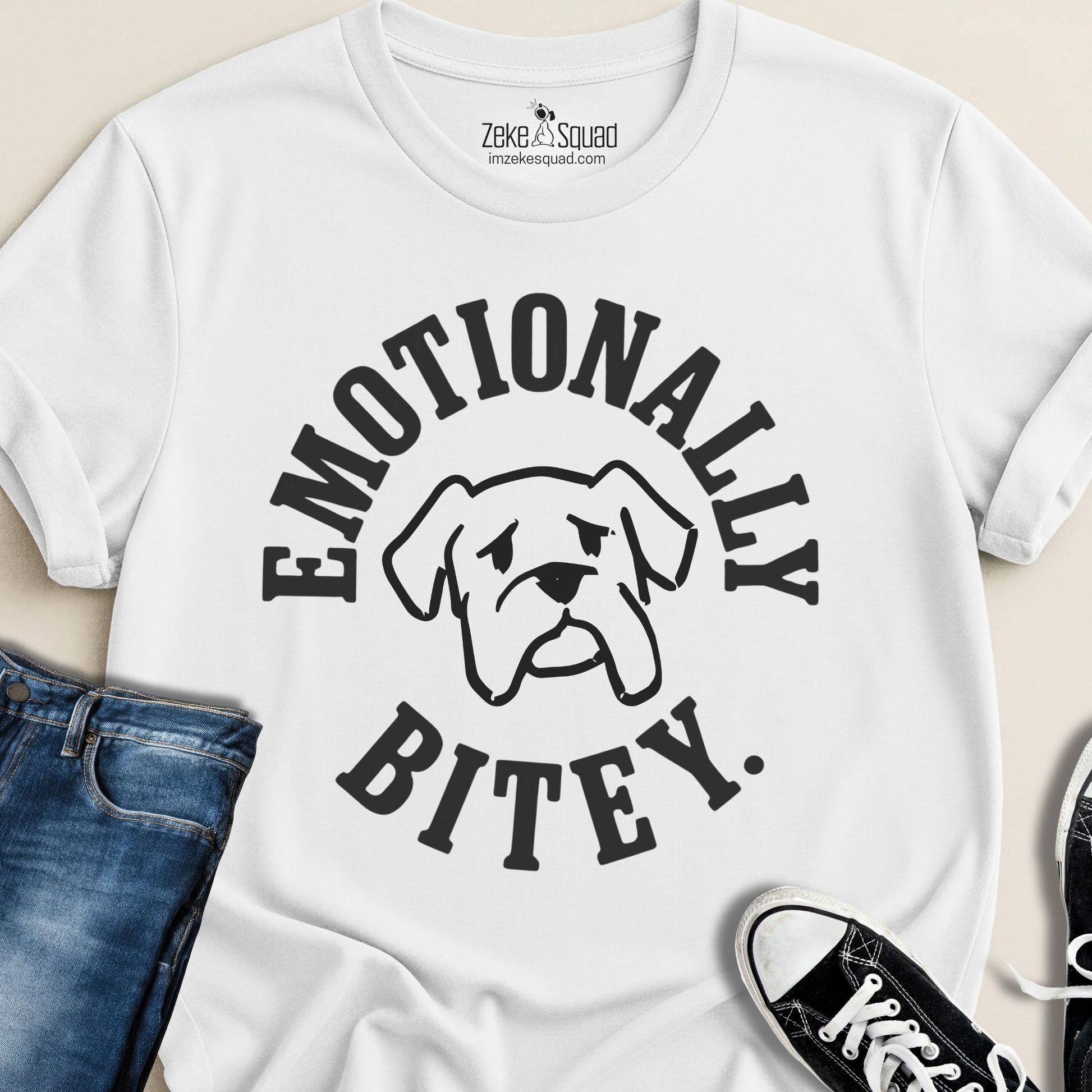 Emotionally Bitey True Story T-shirt - Zeke Squad