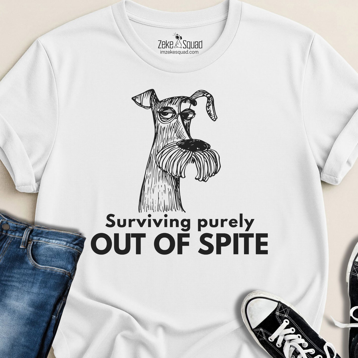 Surviving Purely Out of Spite T-shirt - Zeke Squad