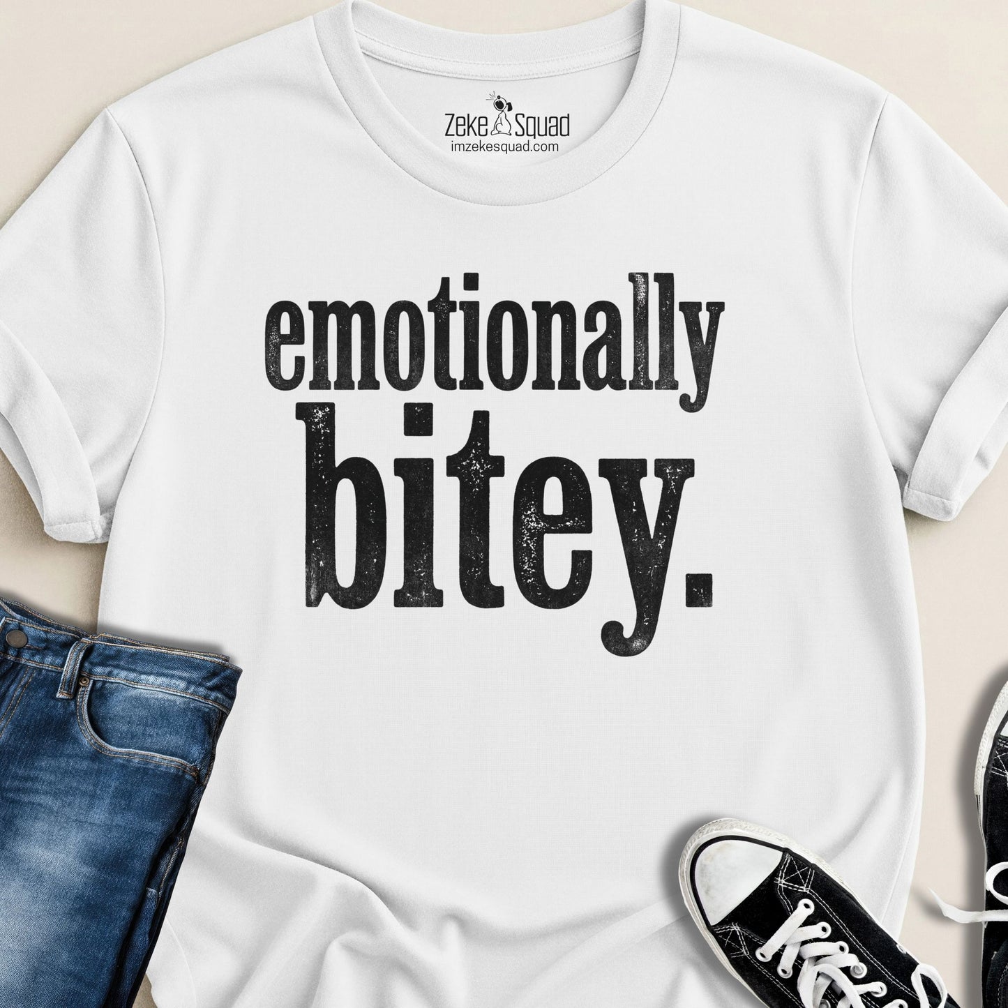 Emotionally Bitey T-shirt - Zeke Squad