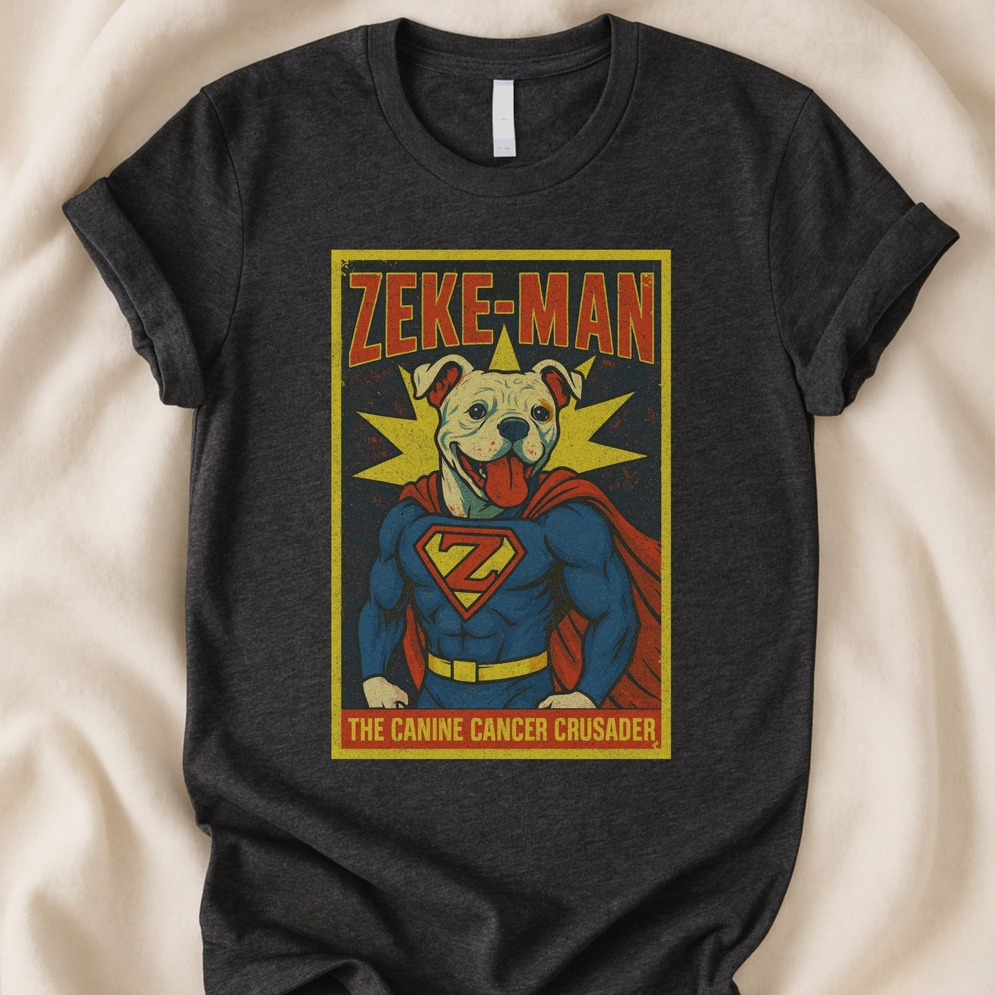 Zeke - Man the Canine Crusader T-Shirt | Superhero Dog Lover Tee – Zeke Squad - Zeke Squad