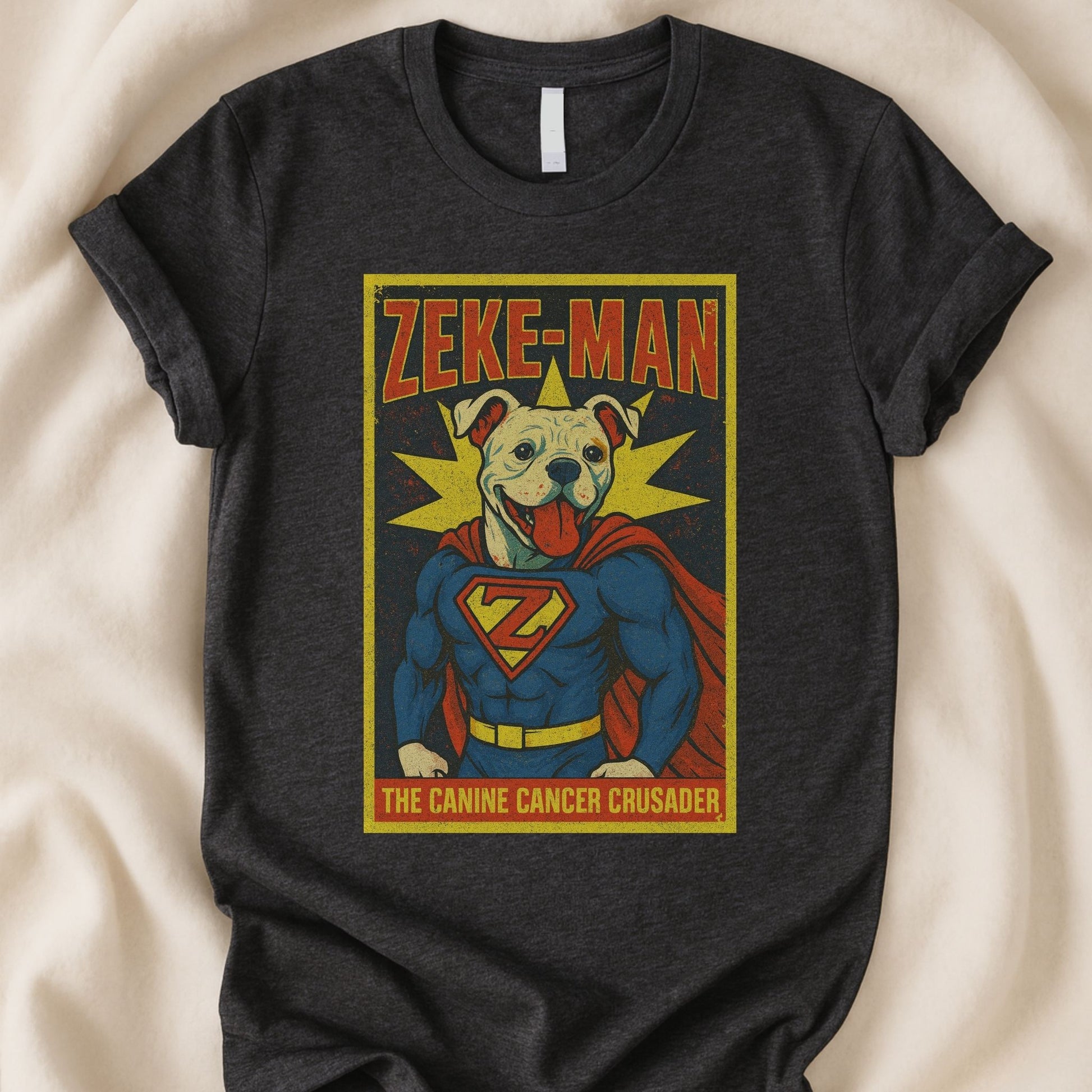 Zeke - Man the Canine Crusader T-Shirt | Superhero Dog Lover Tee – Zeke Squad - Zeke Squad