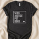 Seek Justice Pet Dogs | Unisex Graphic T-shirt - Zeke Squad