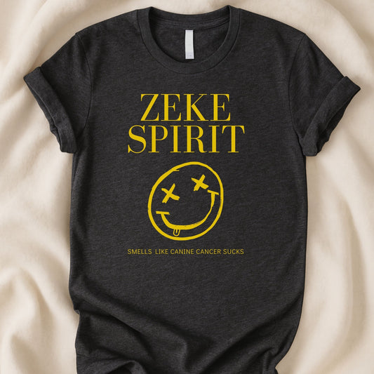 Zeke Spirit T-Shirt | Retro Grunge Dog Cancer Awareness Tee – Zeke Squad - Zeke Squad