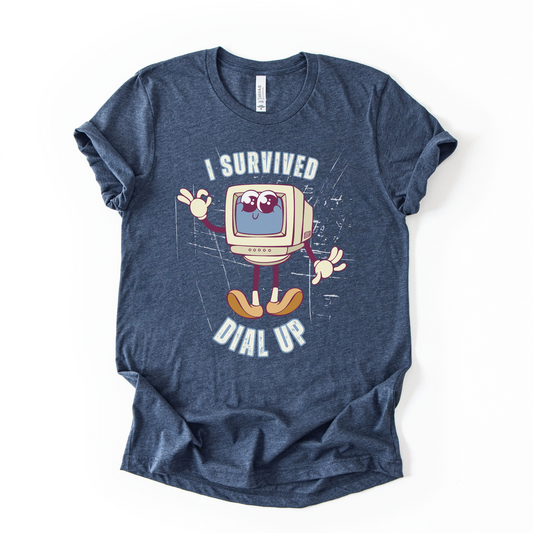 I Survived Dial Up Unisex Graphic T-shirt