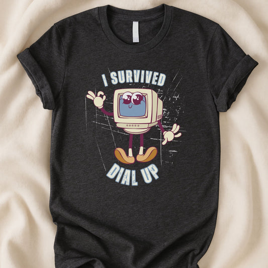 I Survived Dial Up Unisex Graphic T-shirt - Zeke Squad