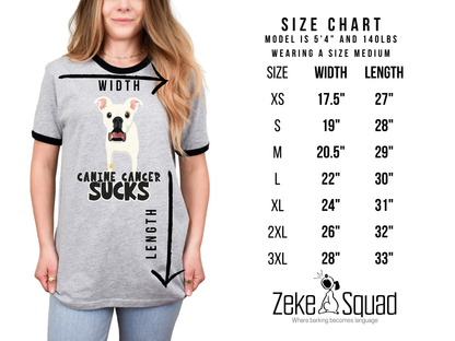 Unisex Zeke Squad T-shirt with the bold quote “You said it’s just a dog, well you’re just a person” for dog lovers.

